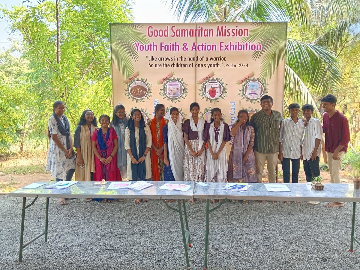 Youth group at Good Samaritan Mission Faith & Action Exhibition