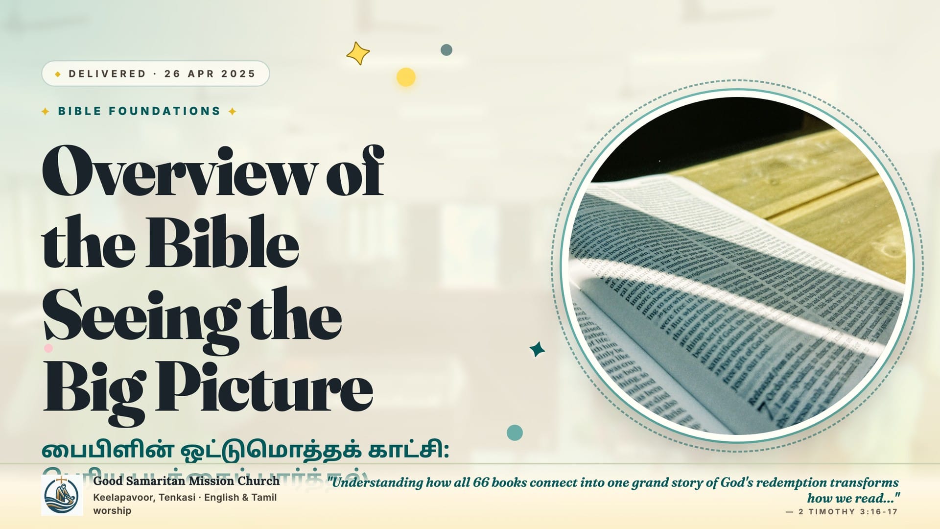 Overview of the Bible: Seeing the Big Picture