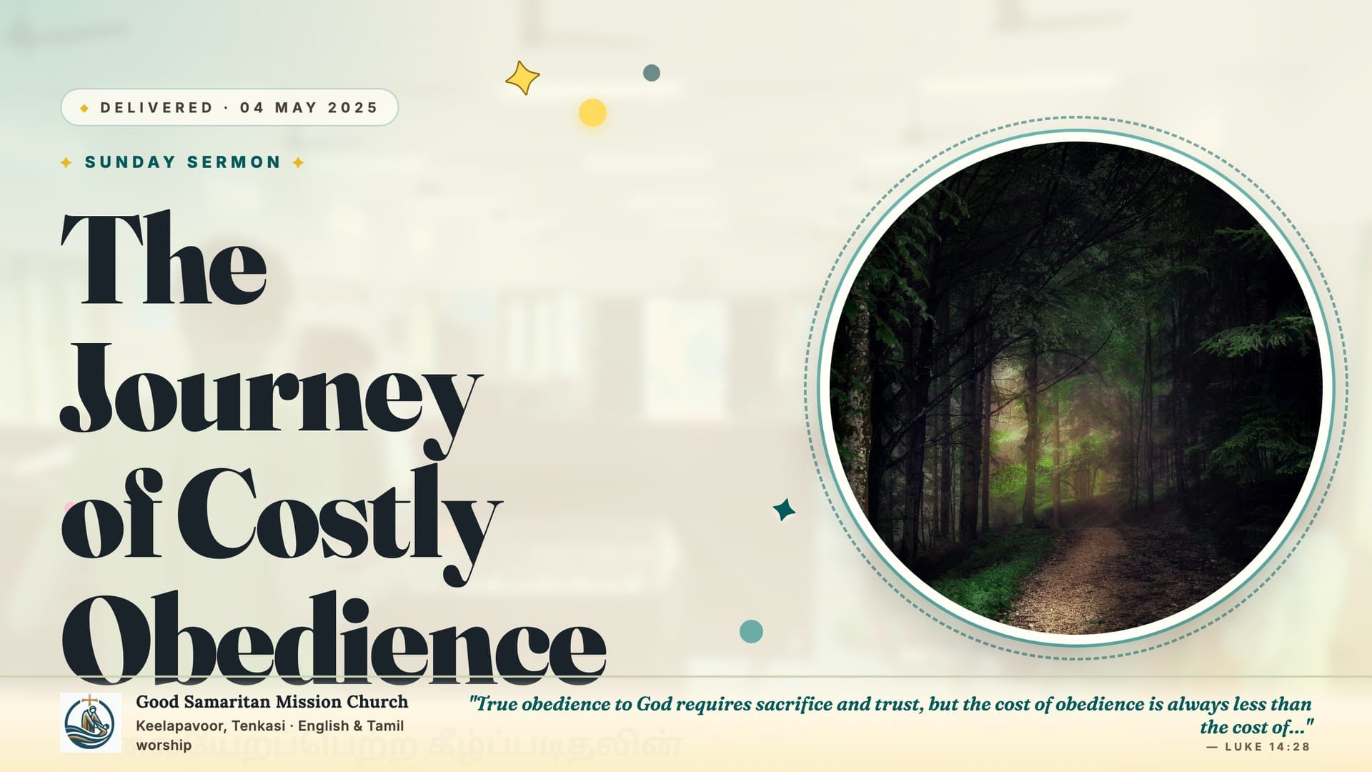 The Journey of Costly Obedience