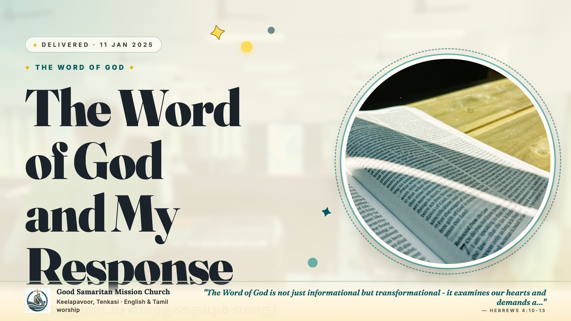 The Word of God and My Response