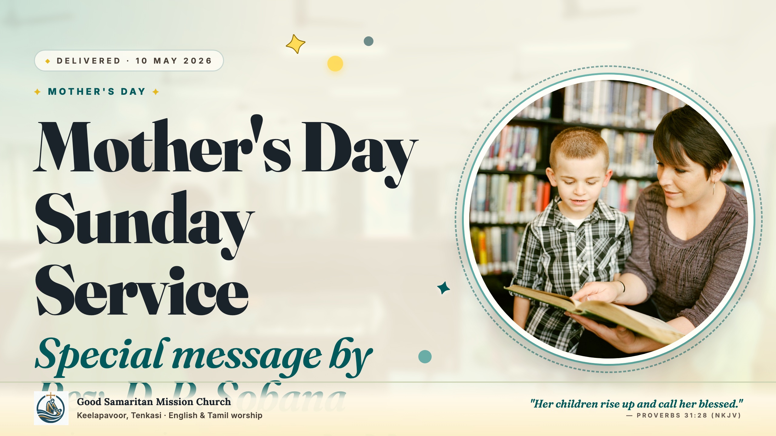 Mother's Day Sunday Service — தாய்மை நாள் ஆராதனை